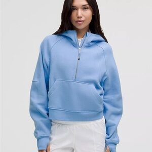 Lululemon Scuba Oversized Funnel-Neck Half Zip in Aero Blue